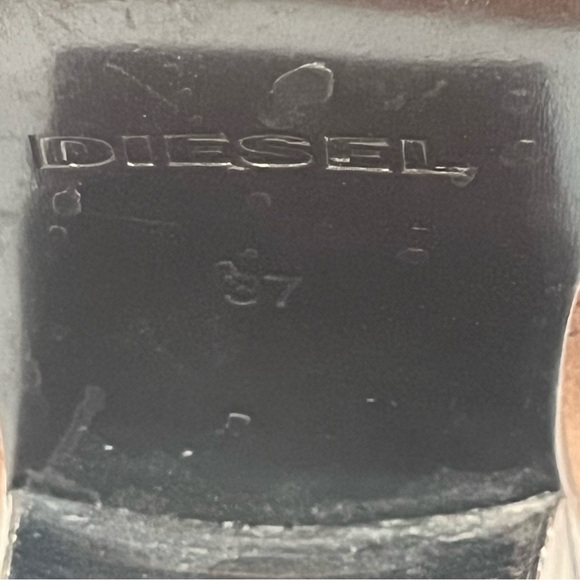 Diesel Women’s D-Kinley Boots Brown Leather Tall Ankle Boots Size 6.5 - Picture 9 of 12